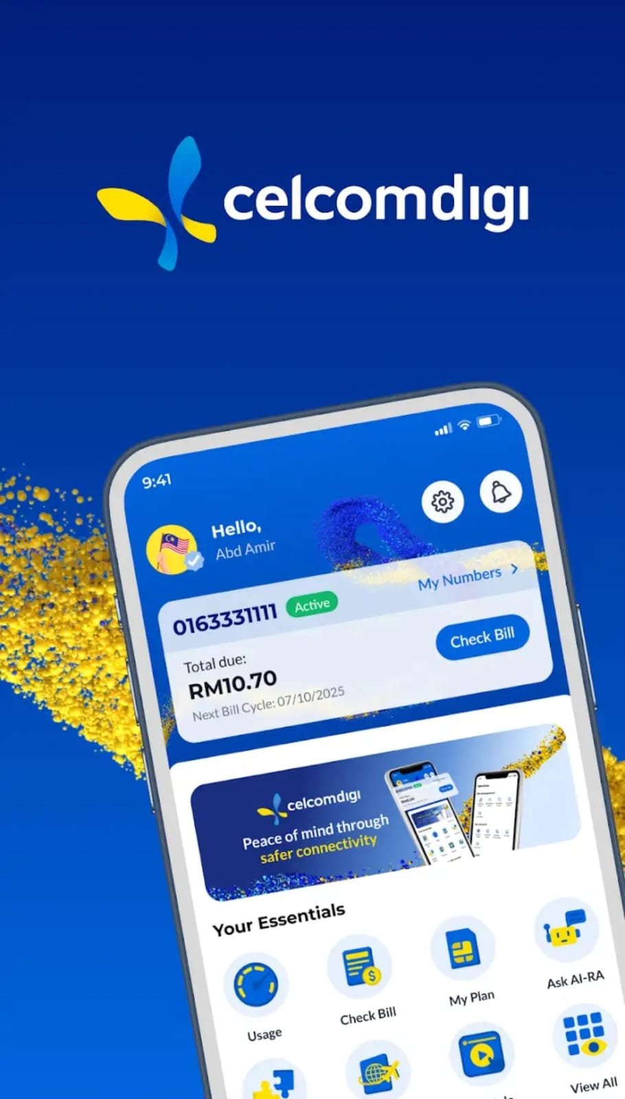 Aplikasi CelcomDigi di ponsel